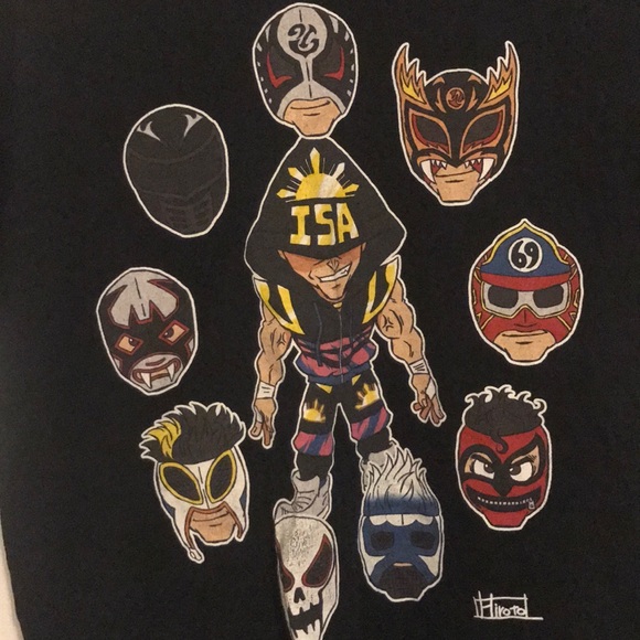 Impact Wrestling TJ Perkins face gimmicks T-shirt - Picture 2 of 4